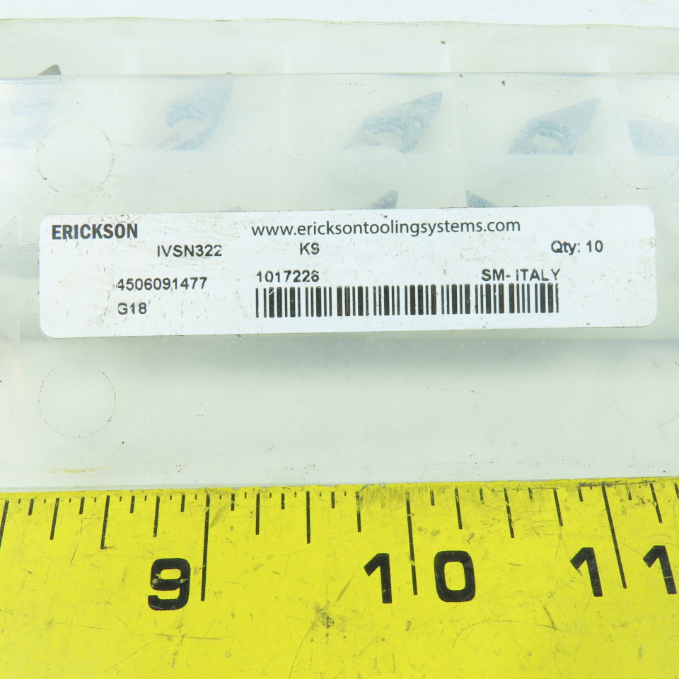 Erickson IVSN322 Carbide Insert Shim Seat Lot Of 12