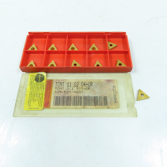 Sandvik TCMT 11 02 04-UR Carbide Turning Insert TiN Coated Lot Of 11