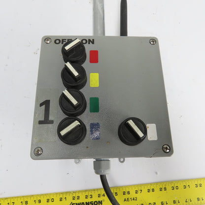 Signaworks AZTL-110-5 5-Stack Wireless Industrial Signal Tower Light 110VAC