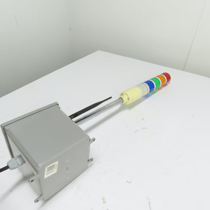 Signaworks AZTL-110-5 5-Stack Wireless Industrial Signal Tower Light 110VAC