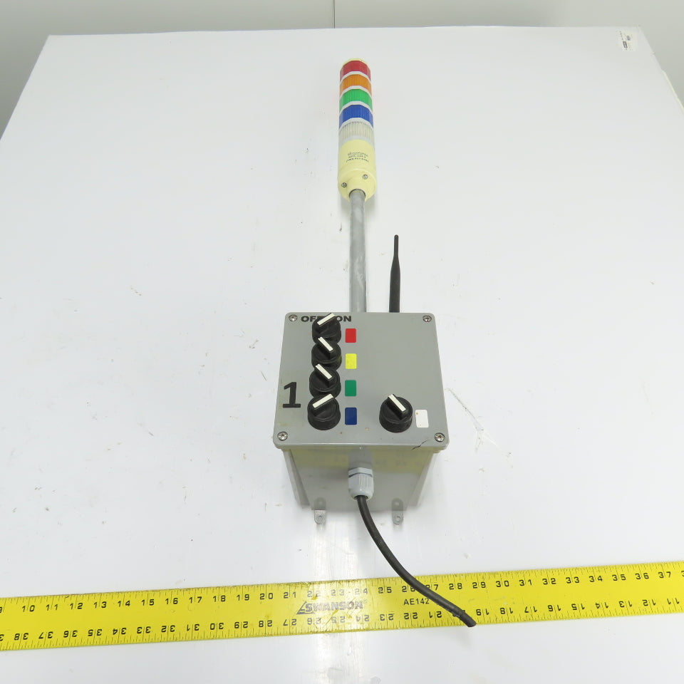 Signaworks AZTL-110-5 5-Stack Wireless Industrial Signal Tower Light 110VAC