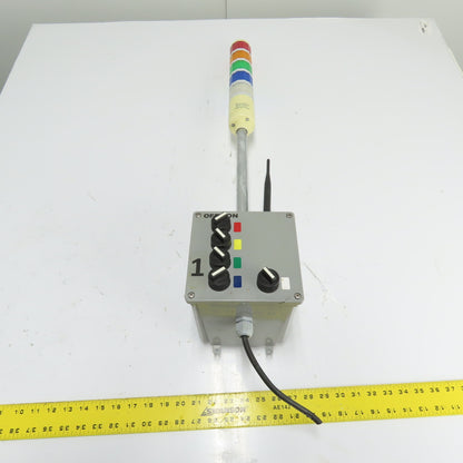 Signaworks AZTL-110-5 5-Stack Wireless Industrial Signal Tower Light 110VAC