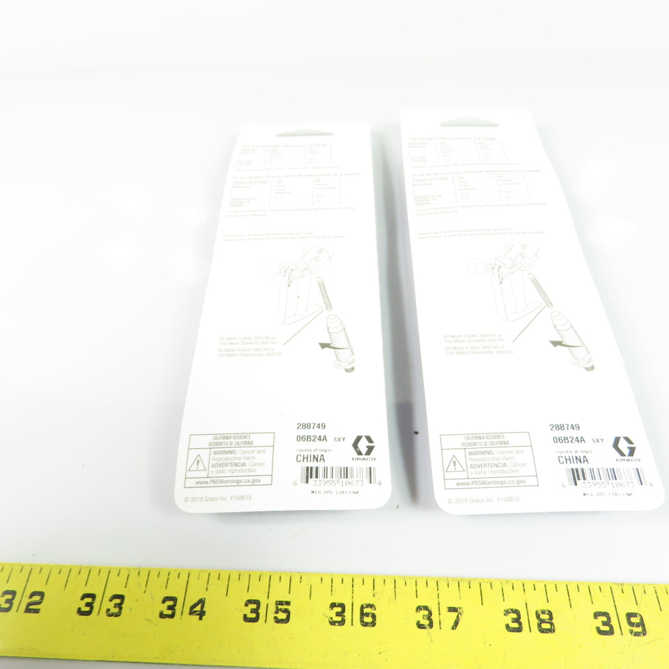 Graco 288749 60 Mesh SG Gun Filters for Paints & Primers Lot of 2