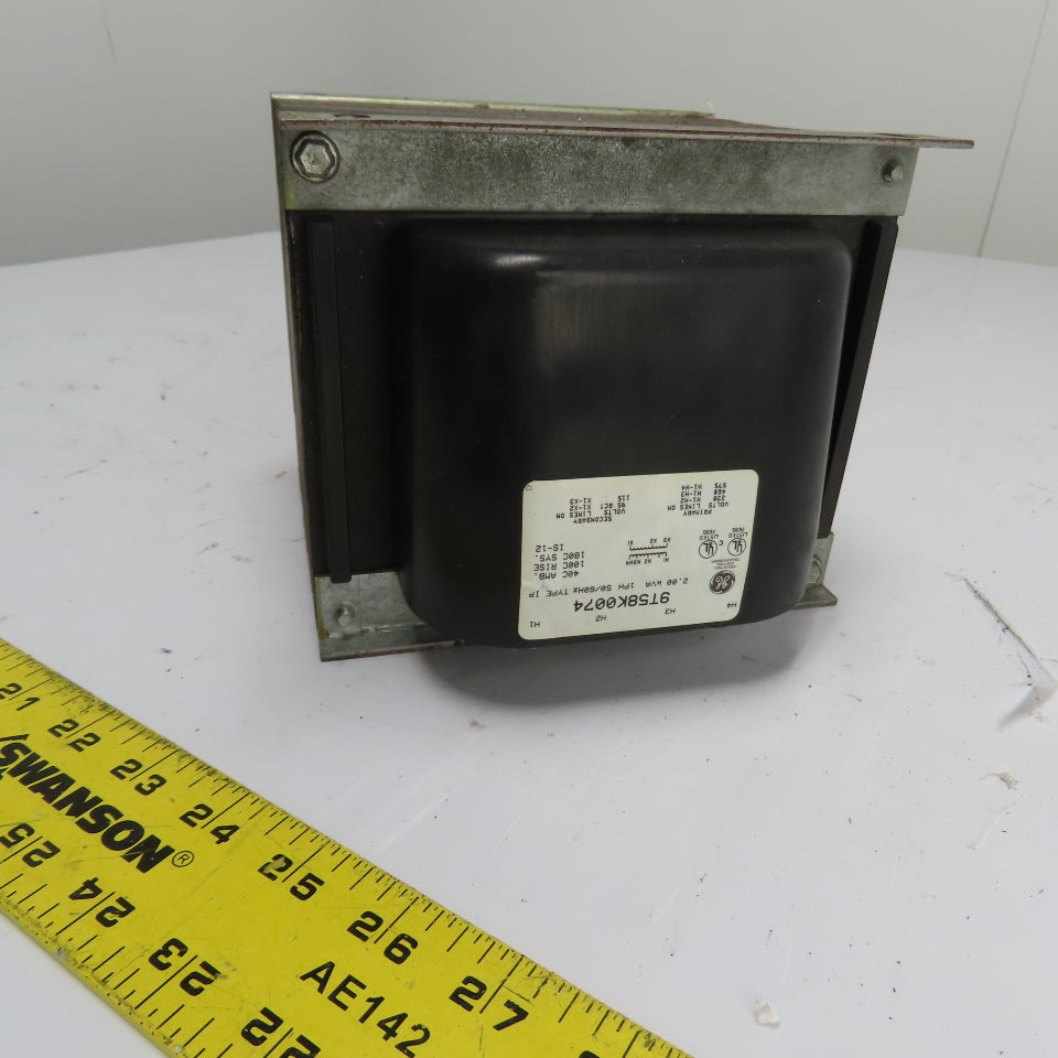 GE 9T58K0074 2kVA 1PH 230/460/575V Pri 115V Sec Industrial Control Transformer