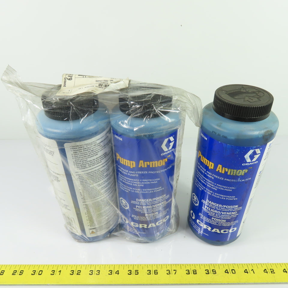 Graco 243104 Pump Armor Storage and Freeze Protection Fluid 1 Quart Lot Of 3