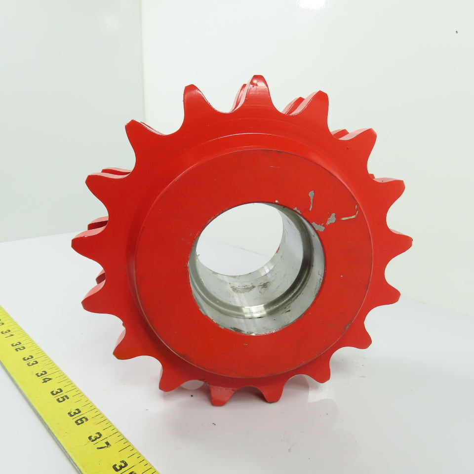17 Tooth Double Strand Roller Chain Sprocket 7-1/2" OD 1.35" Pitch