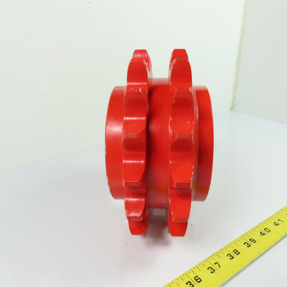 17 Tooth Double Strand Roller Chain Sprocket 7-1/2" OD 1.35" Pitch