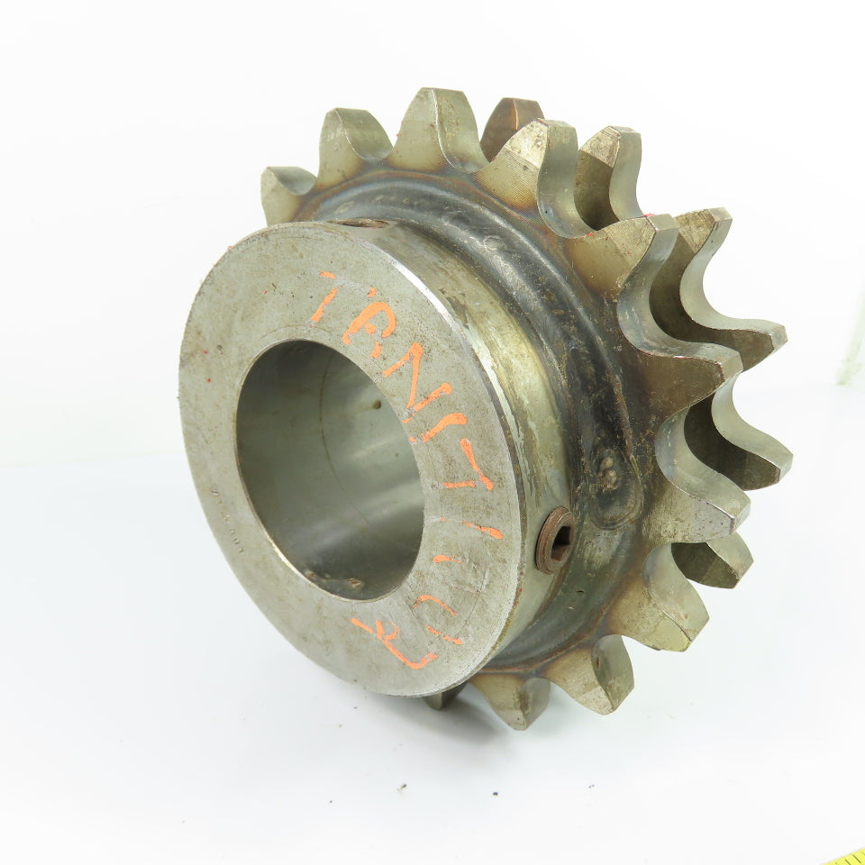 100 L 17 Double Strand Roller Chain Sprocket 17 Teeth 7-1/2" OD 2.75" Bore