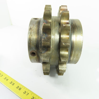 100 L 17 Double Strand Roller Chain Sprocket 17 Teeth 7-1/2" OD 2.75" Bore