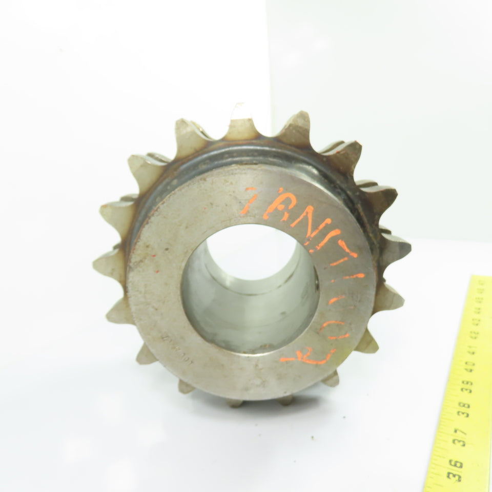 100 L 17 Double Strand Roller Chain Sprocket 17 Teeth 7-1/2" OD 2.75" Bore