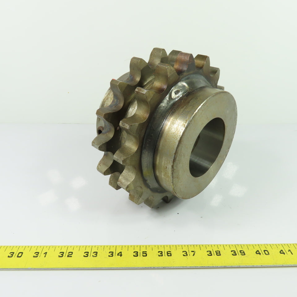 100 L 17 Double Strand Roller Chain Sprocket 17 Teeth 7-1/2" OD 2.75" Bore