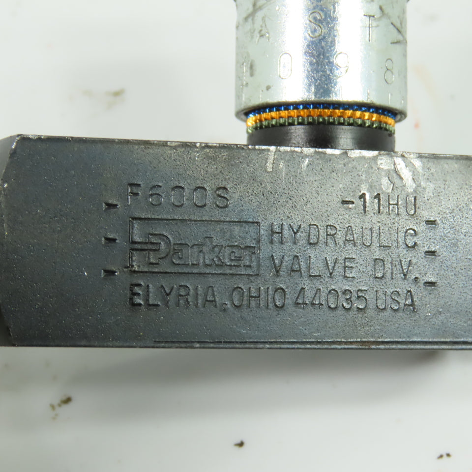 Parker F600S 5000PSI Hydraulic Flow Control Valve 8GPM