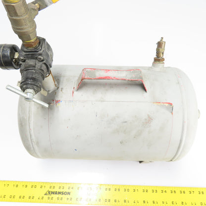 5 Gallon Horizontal Portable Air Receiver Tank W/ Regulator