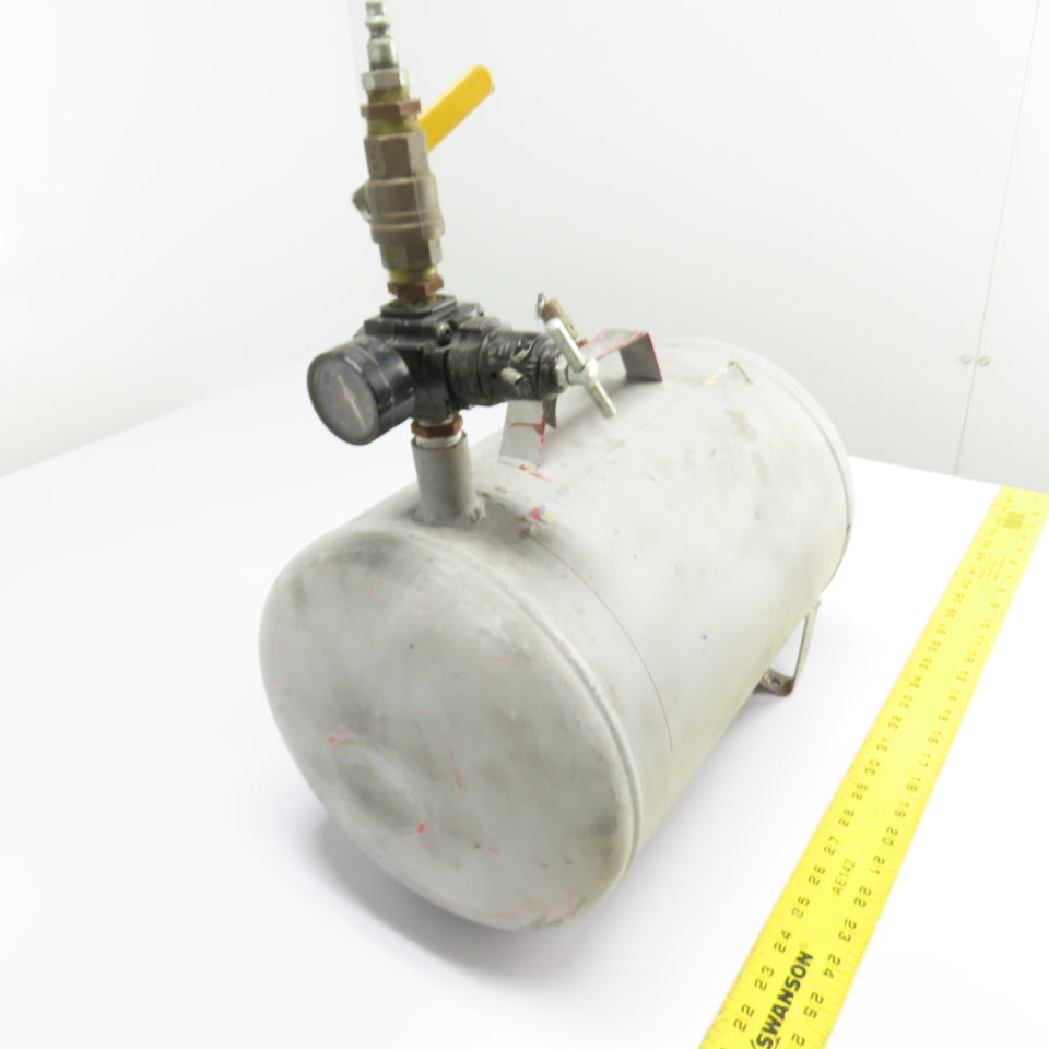 5 Gallon Horizontal Portable Air Receiver Tank W/ Regulator