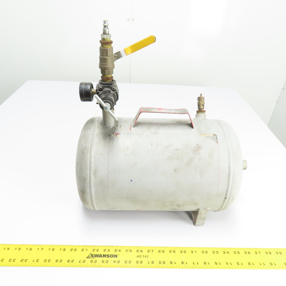 5 Gallon Horizontal Portable Air Receiver Tank W/ Regulator
