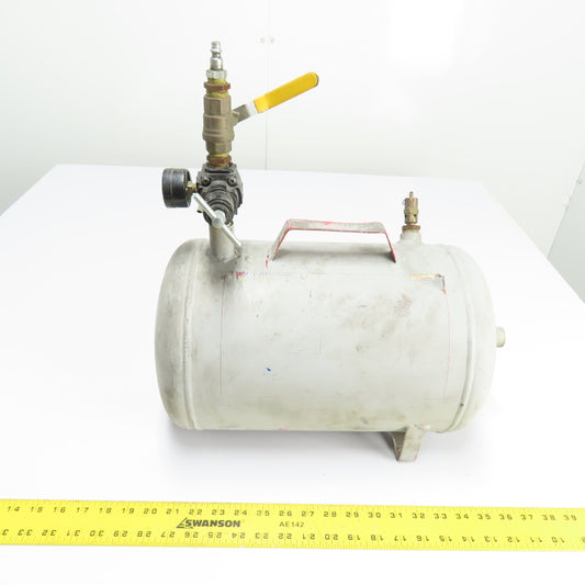 5 Gallon Horizontal Portable Air Receiver Tank W/ Regulator