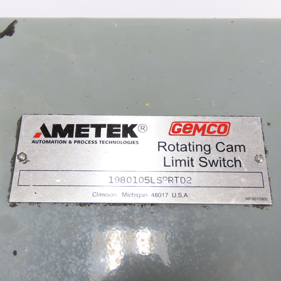 AMETEK Gemco 1980105LSPRTD2 Rotating Cam Limit Switch W/ Drive Sprocket
