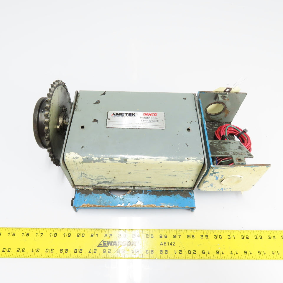 AMETEK Gemco 1980105LSPRTD2 Rotating Cam Limit Switch W/ Drive Sprocket