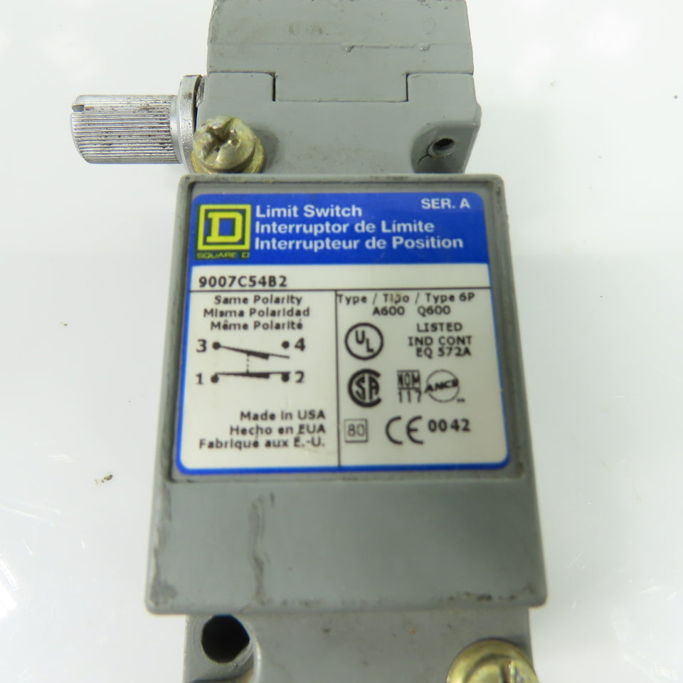 Square D 9007C54B2 Heavy Duty Limit Switch Type 6P A600 Q600