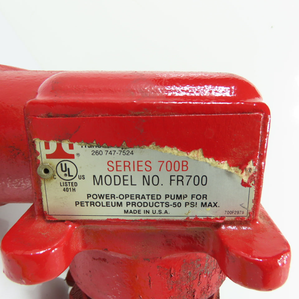Fill-Rite FR700 Power-Operated Pump For Petroleum Products 50 PSI Max