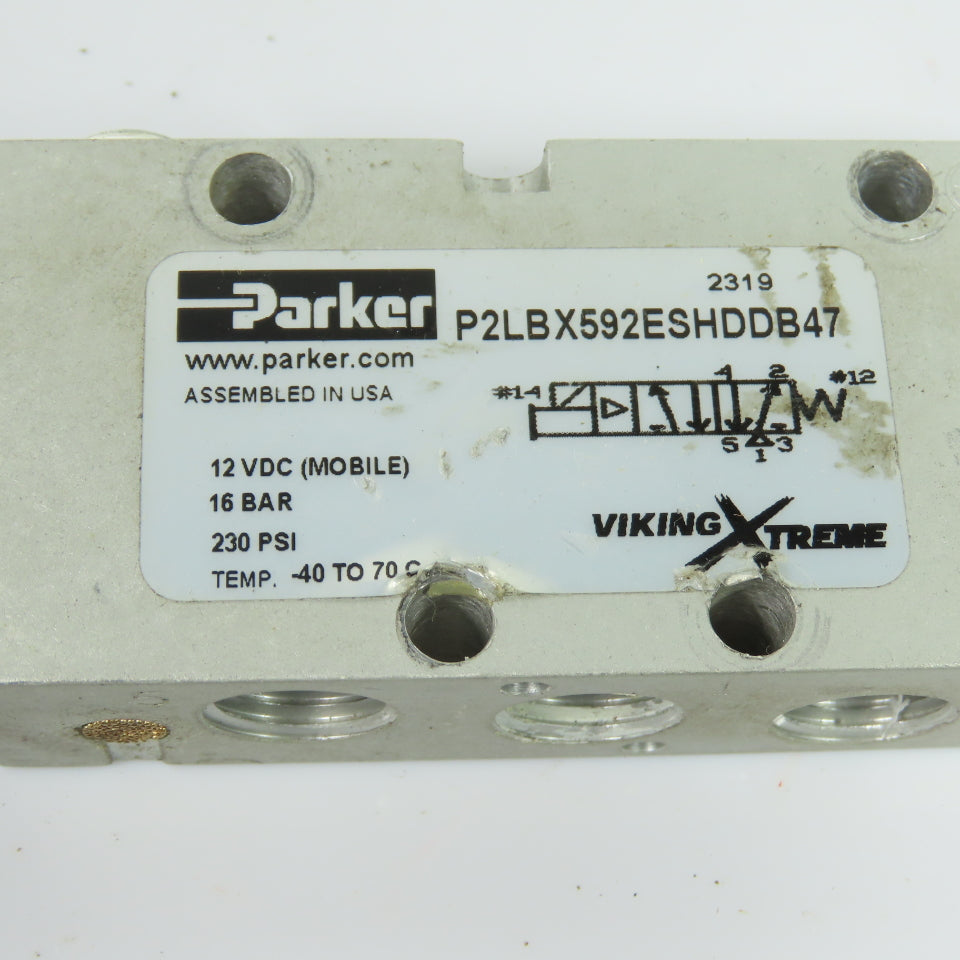 Parker P2LBX592ESHDDB47 Viking Xtreme Directional Control Valve 12VDC 230 PSI