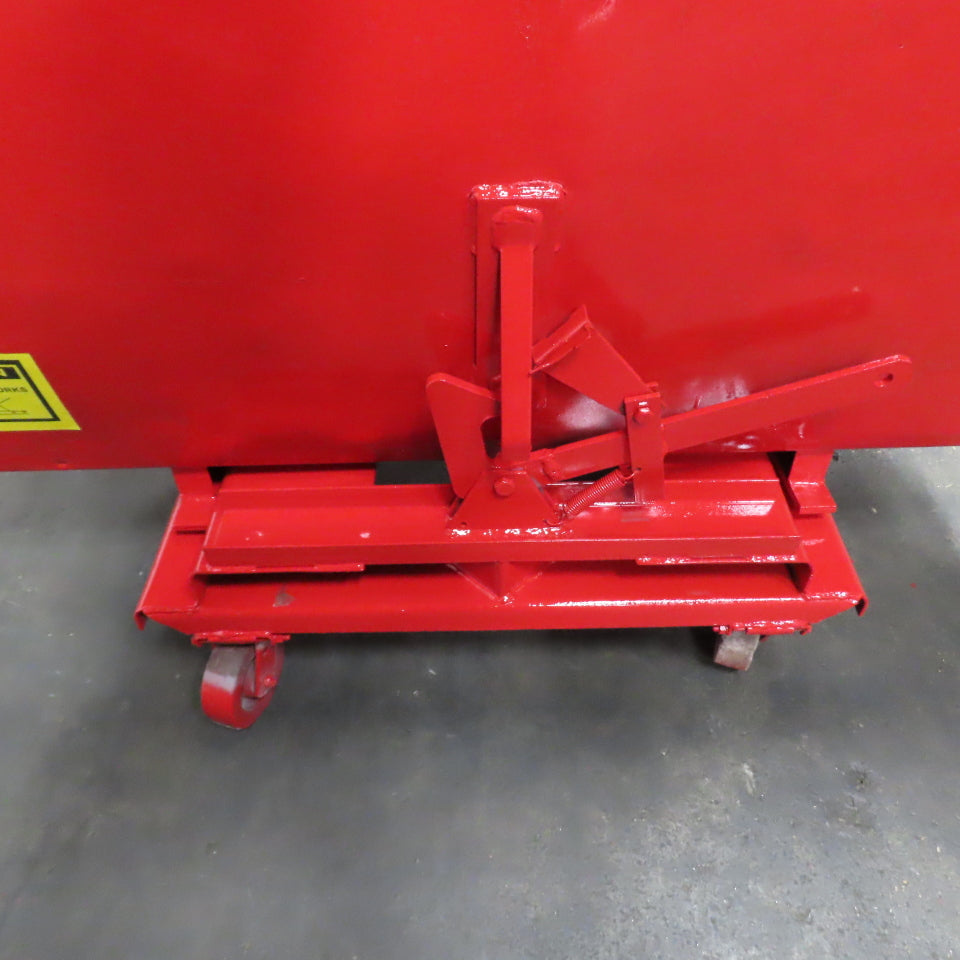 1-1/2 (1.5) Cubic Yard Self Dumping Trash Scrap Hopper W/ Casters 57 x 67" x 39"
