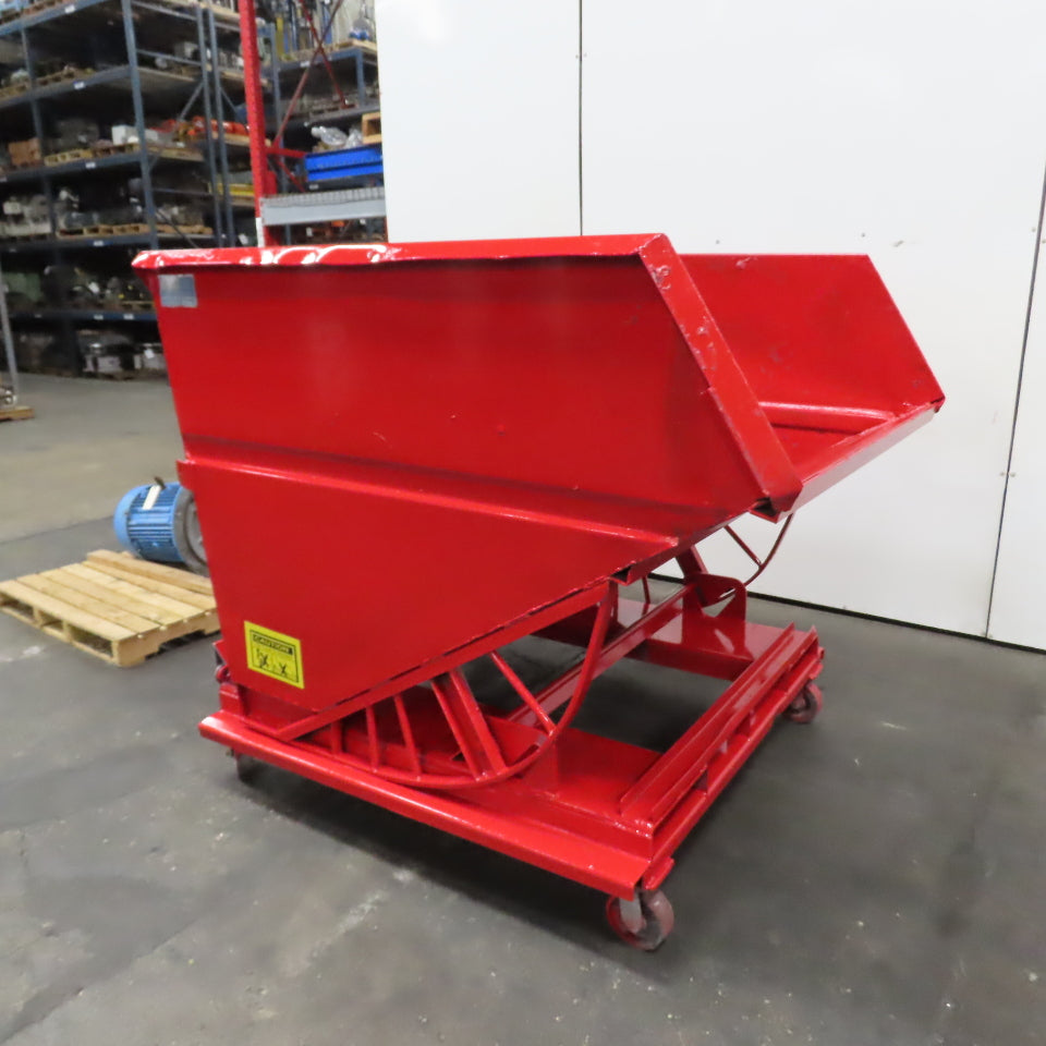 Galfab LD2.5 2.5 Cubic Yard Self Dumping Trash Scrap Hopper W/ Casters