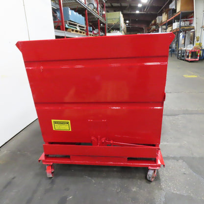 Galfab LD2.5 2.5 Cubic Yard Self Dumping Trash Scrap Hopper W/ Casters