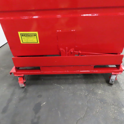 Galfab LD2.5 2.5 Cubic Yard Self Dumping Trash Scrap Hopper W/ Casters
