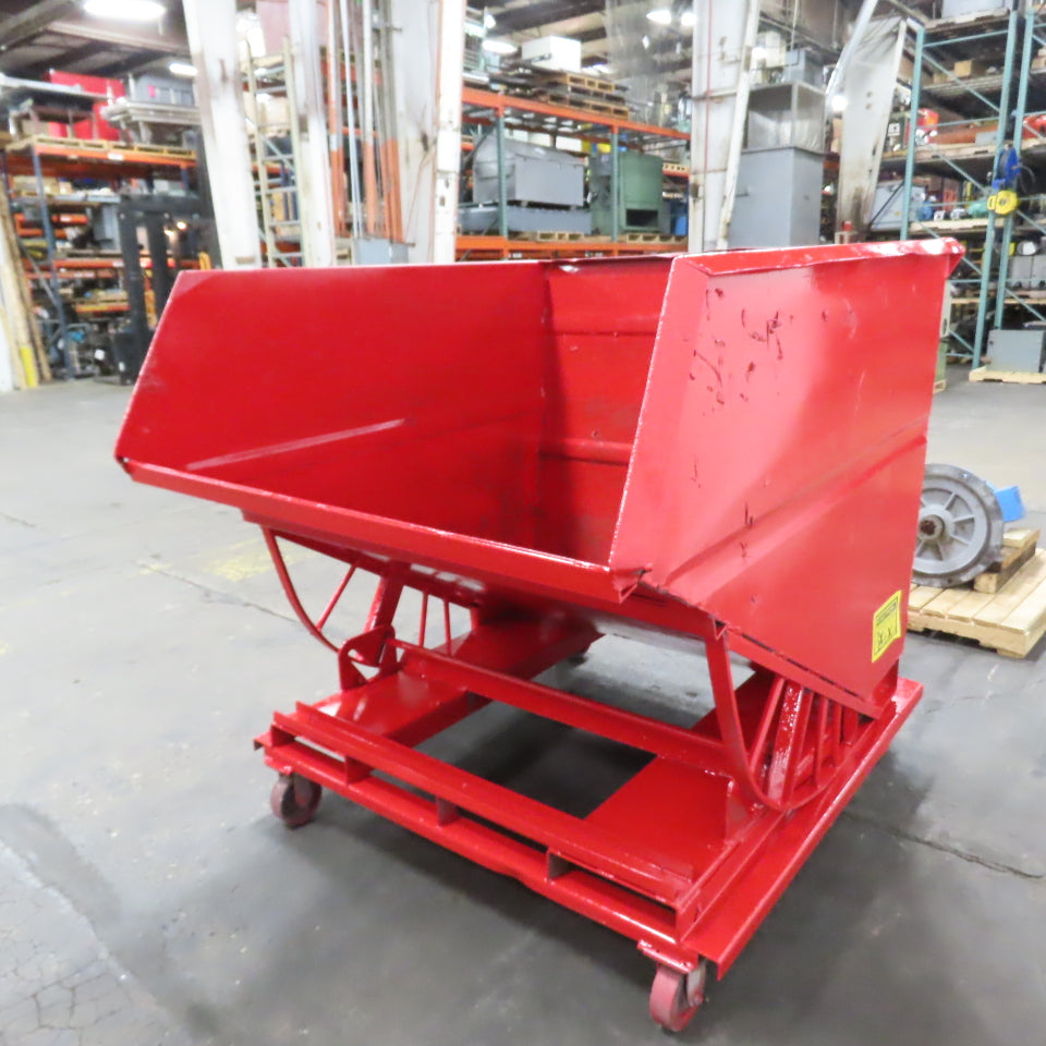 Galfab LD2.5 2.5 Cubic Yard Self Dumping Trash Scrap Hopper W/ Casters