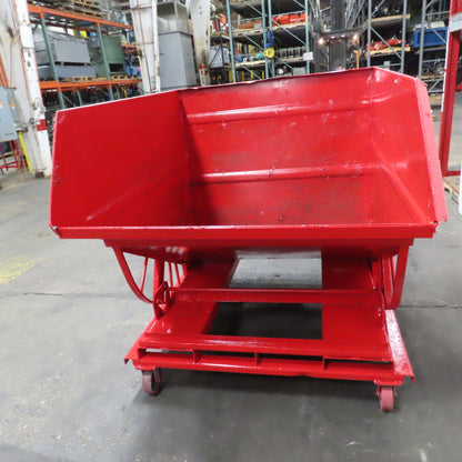 Galfab LD2.5 2.5 Cubic Yard Self Dumping Trash Scrap Hopper W/ Casters