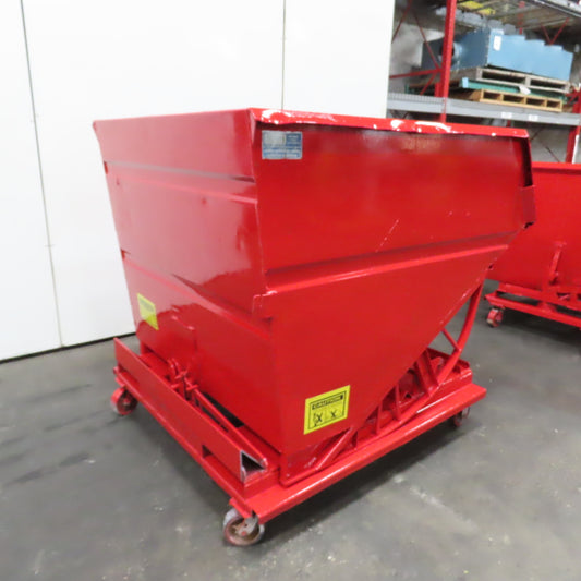 Galfab LD2.5 2.5 Cubic Yard Self Dumping Trash Scrap Hopper W/ Casters