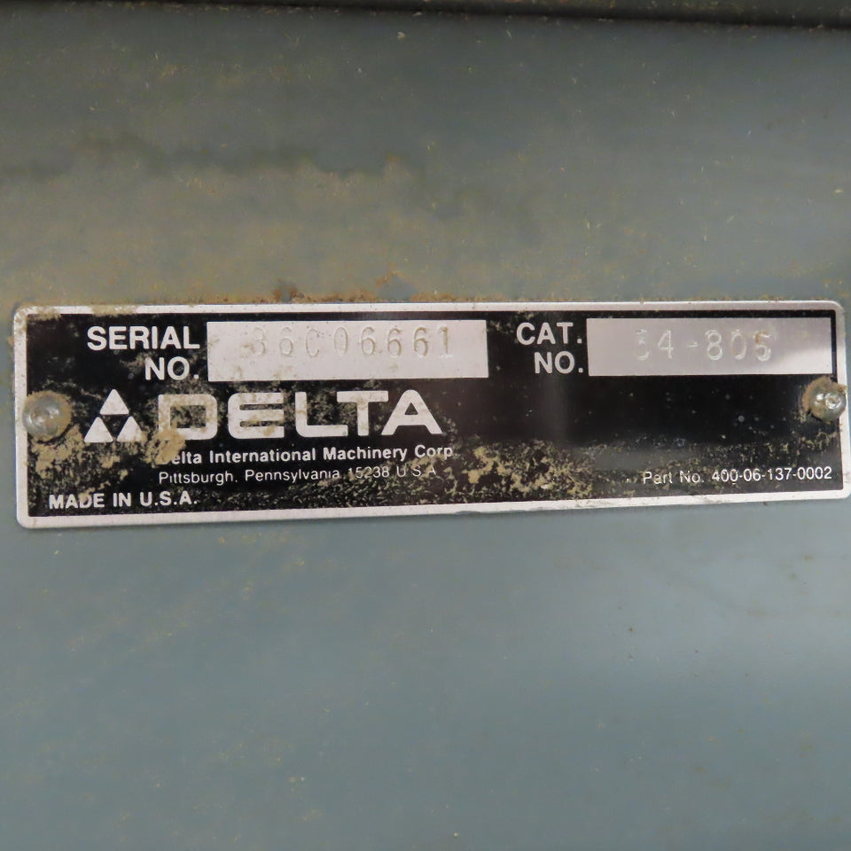 Delta 34-806 10" Unisaw 5HP 230/460V 3Ph 3450RPM Tilting Arbor Table Saw