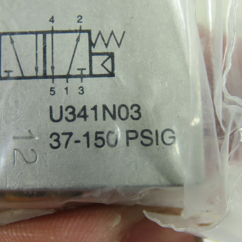 Parker U341N03 Pneumatic Solenoid Valve 37-150 PSIG 120V NEW