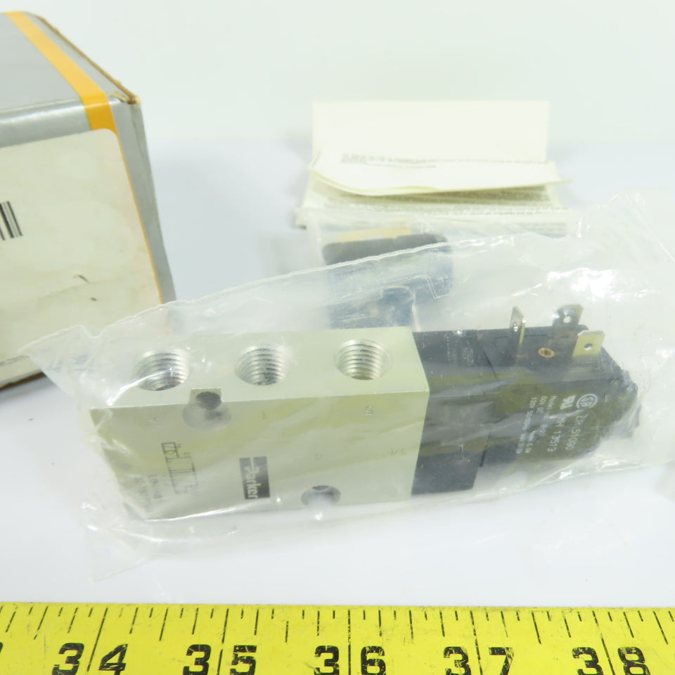 Parker U341N03 Pneumatic Solenoid Valve 37-150 PSIG 120V NEW