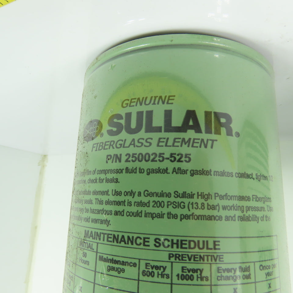 Sullair 250025-525 Oil Filter Element Replacement