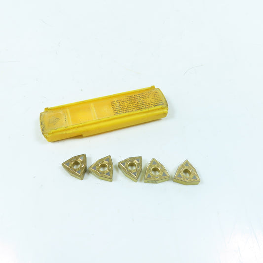 Kennametal WNMG080408RN Trigon Carbide Turning Insert TiN Coated Lot of 5