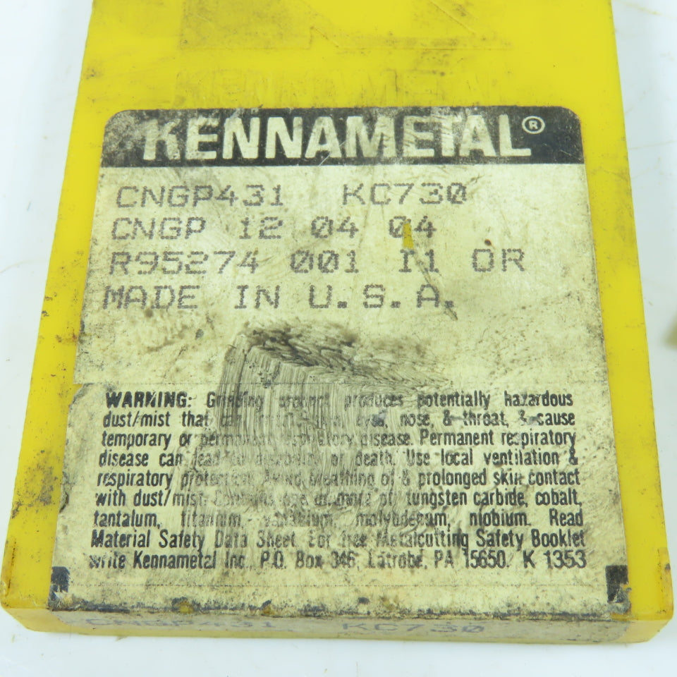 Kennametal CNGP431 KC730 Carbide Turning Insert TiN Coated Lot Of 4