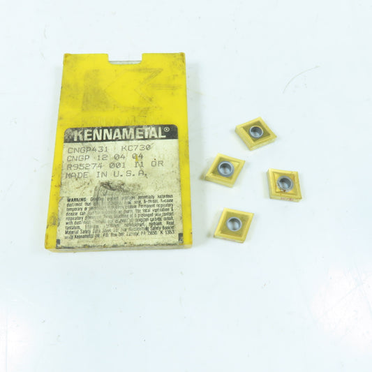 Kennametal CNGP431 KC730 Carbide Turning Insert TiN Coated Lot Of 4