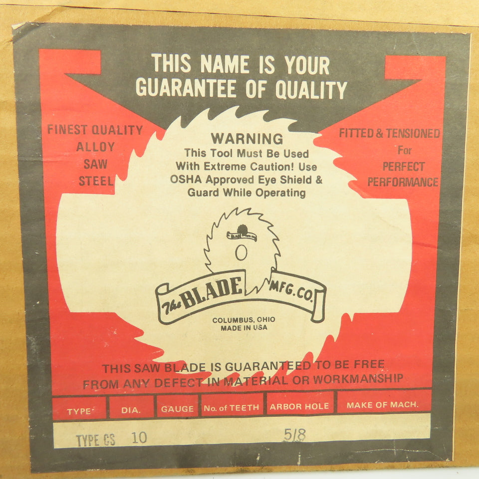 Rockwell 34-017 10" Carbide Tipped Rip Saw Blade 5/8" Arbor