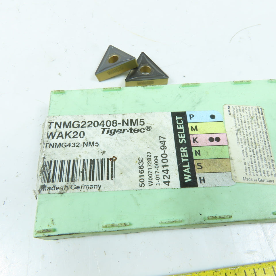 Walter TNMG220408-NM5 Tiger-Tec Carbide Turning Insert Lot Of 2