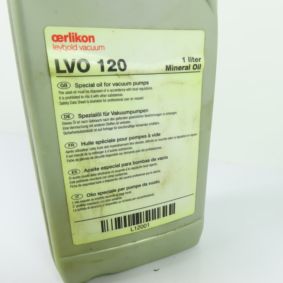 Leybold L 120 01 LVO 120 Special Mineral Oil for Vacuum Pumps 1 Liter