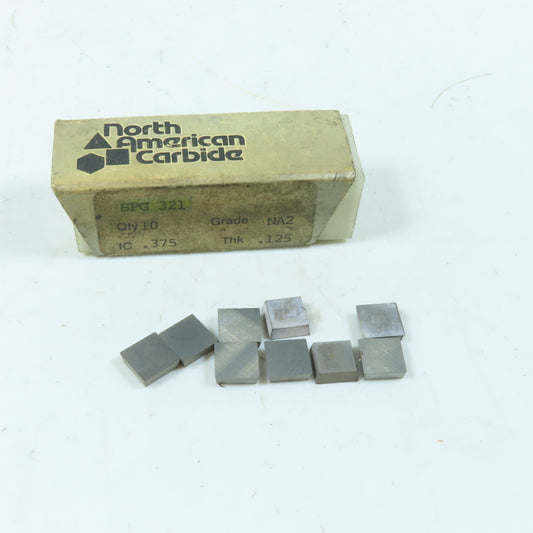 North American Carbide SPG 321 NA2 Carbide Turning Insert Lot Of 9