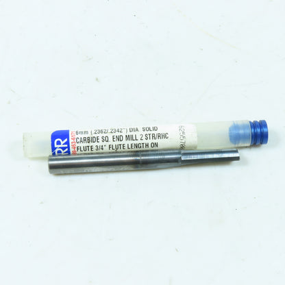 Garr 6mm Diam. Solid Carbide Square End Mill 1/4" Shank
