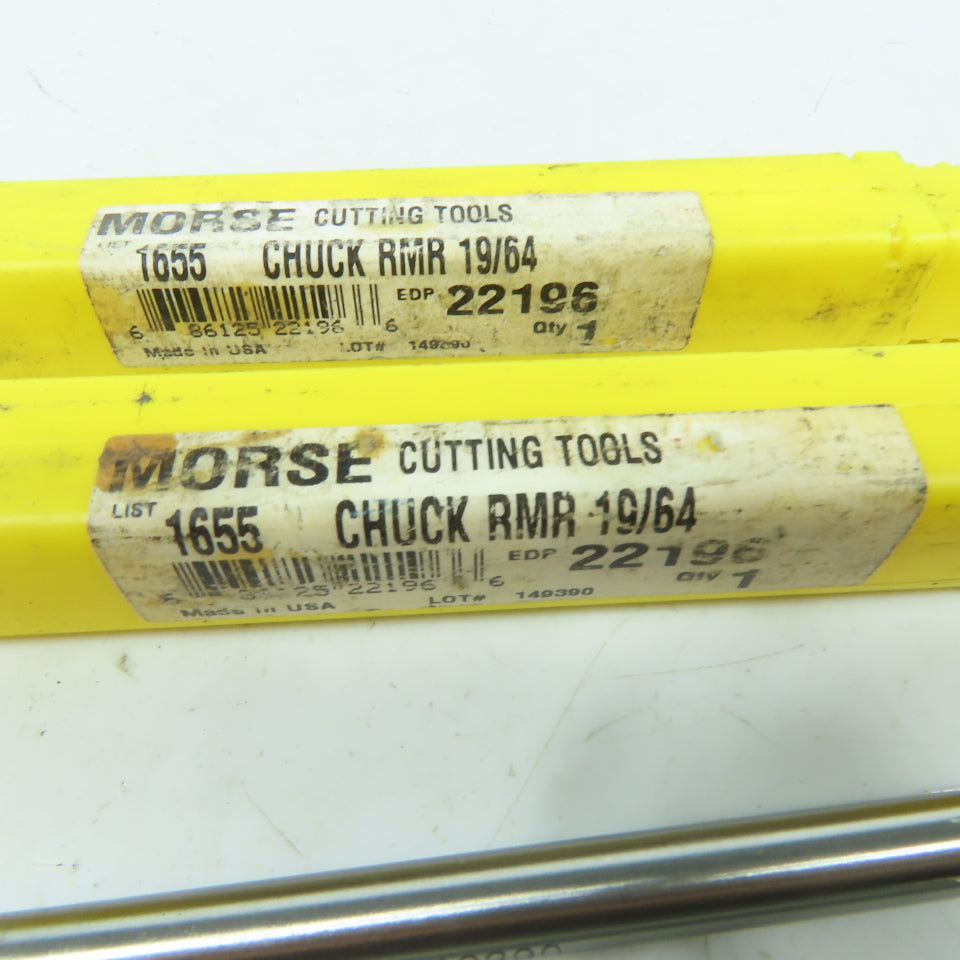 Morse 19/64" Straight Flute Chucking Reamer Lot of 2