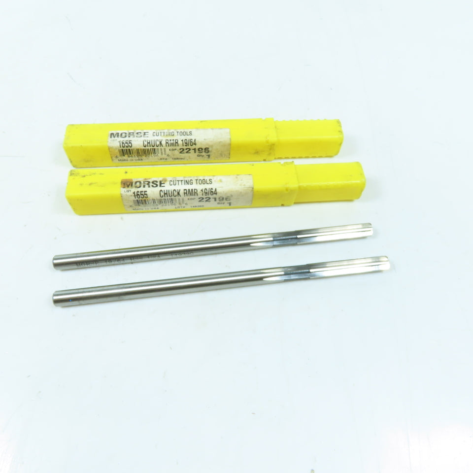 Morse 19/64" Straight Flute Chucking Reamer Lot of 2