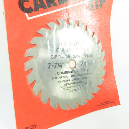 Acu-Edge AC 725 7-7 1/4" Carbide Tipped Circular Saw Blade 24 Tooth Universal Arbor