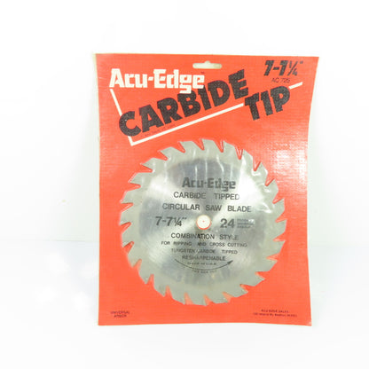 Acu-Edge AC 725 7-7 1/4" Carbide Tipped Circular Saw Blade 24 Tooth Universal Arbor