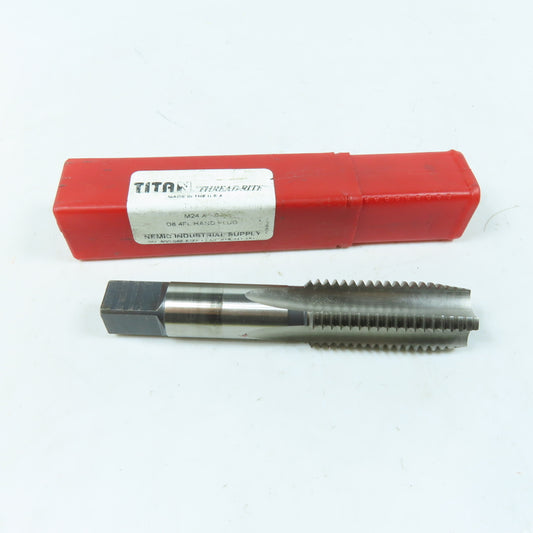 Titan M24 x 3.0 Metric D8 4 Flute Plug Hand Tap