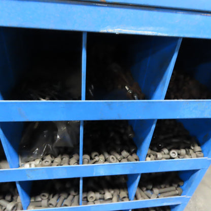 34"x12"x56" 80-Cubby Storage Parts Bin W/ Assorted Hardware Bolts Nuts Washers